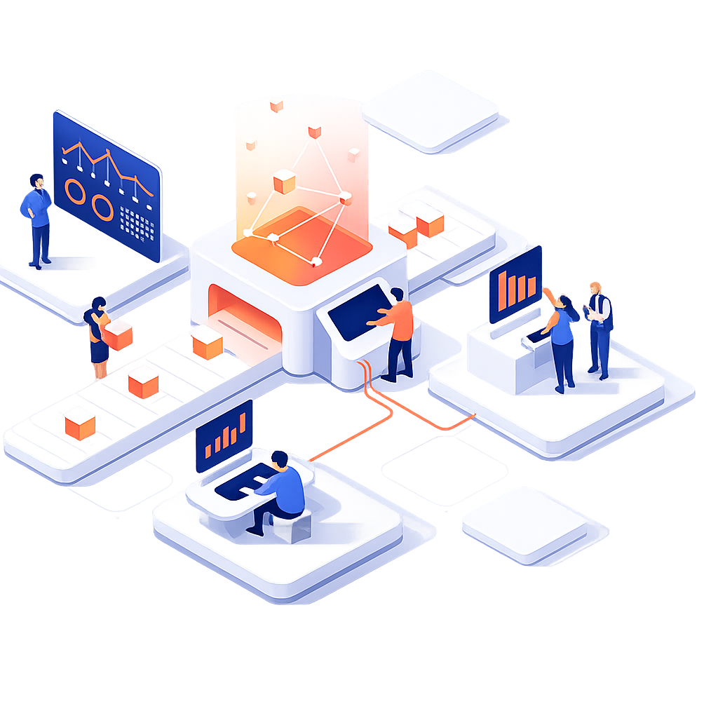 Rotation Studios isometric illustration